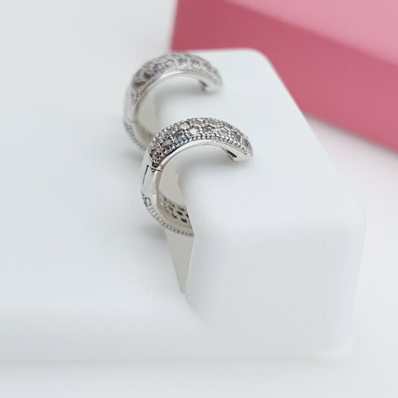 925 Sterling Silver Cubic Zirconia Earrings, U19254644 - Picture 6 of 8